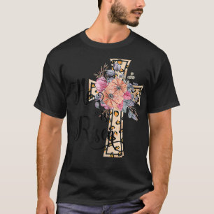 Camiseta Ele Ressuscitou Jesus Fofo Cristão Adolescentes Ga