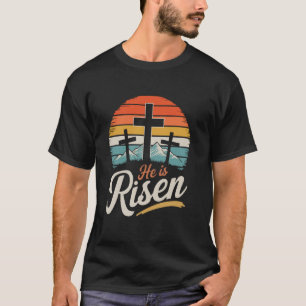 Camiseta Ele ressuscitou para a Páscoa cristã religiosa