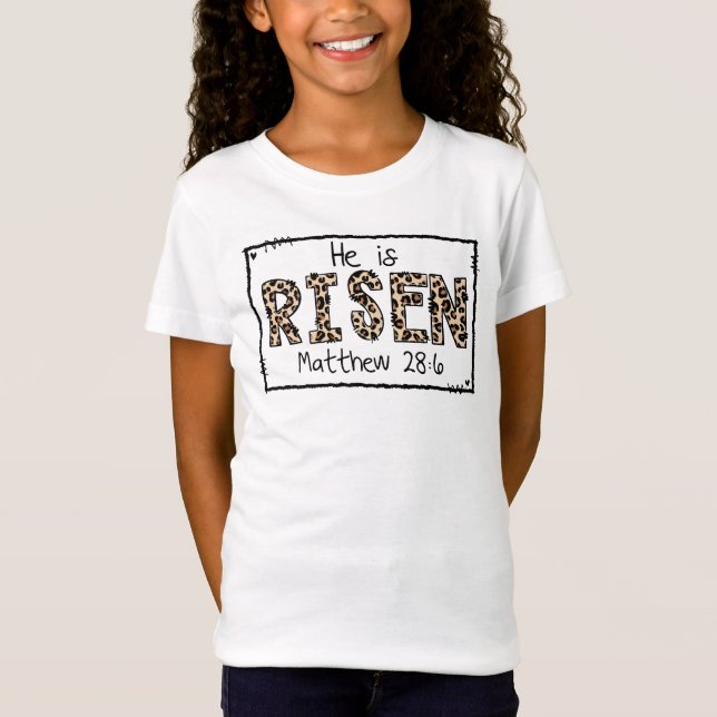Camiseta Ele ressuscitou Páscoa cristã (Frente)