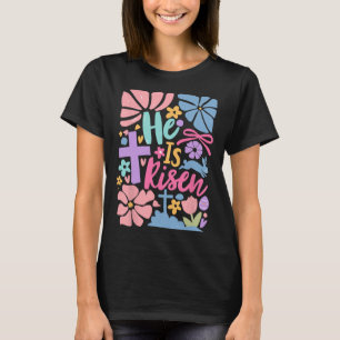 Camiseta Ele Ressuscitou Páscoa Cruz Coquete Jesus Cristão
