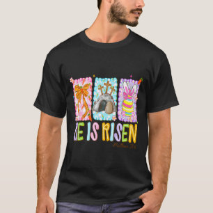 Camiseta Ele ressuscitou preppy páscoa cristão jesus fé
