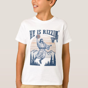 Camiseta Ele Ressuscitou Rizzin' Páscoa Jesus Fé Cristã S