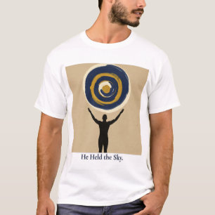 Camiseta Ele segurava o céu - arte do dia do pai Abstrato