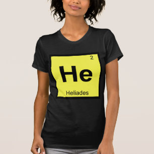 Camiseta Ele - Tabela Periódica de Química Grega Heliades