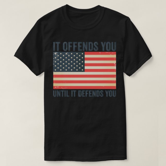 Camiseta Ele Te Ofende Até Que Ele Te Defenda (Frente do Design)