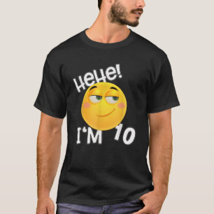 Camiseta Ele tem 10 anos, sorri Emoticon SHIRT 10th Bi