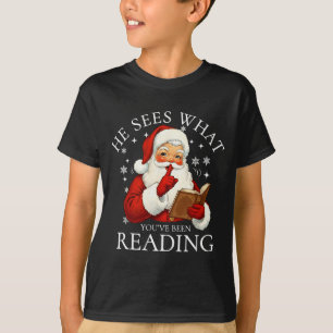 Camiseta Ele Vê O Que Você Tem Lido Livro Engraçado e Liter