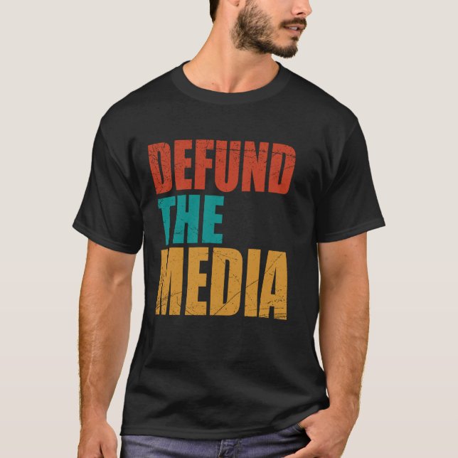 Camiseta Election 2020 USA Patriotism Defund the Media (Frente)