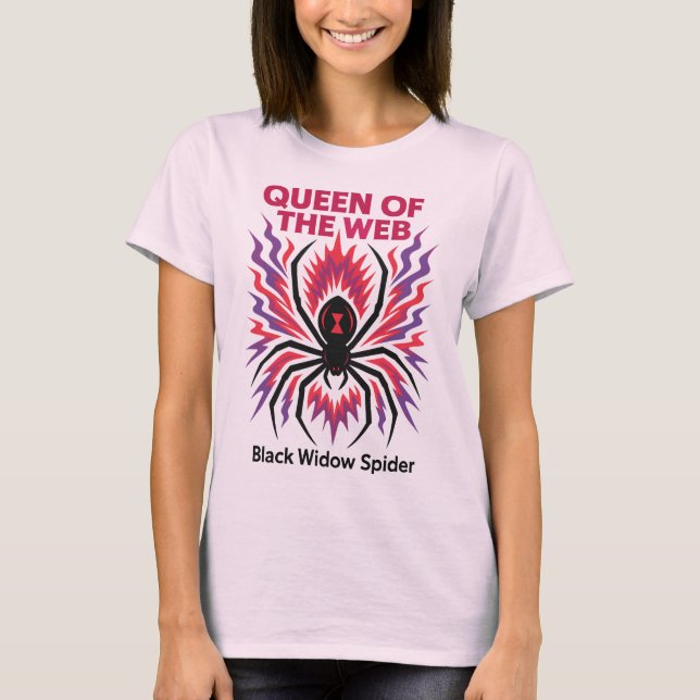 Camiseta Electric Black Widow Spider (Frente)
