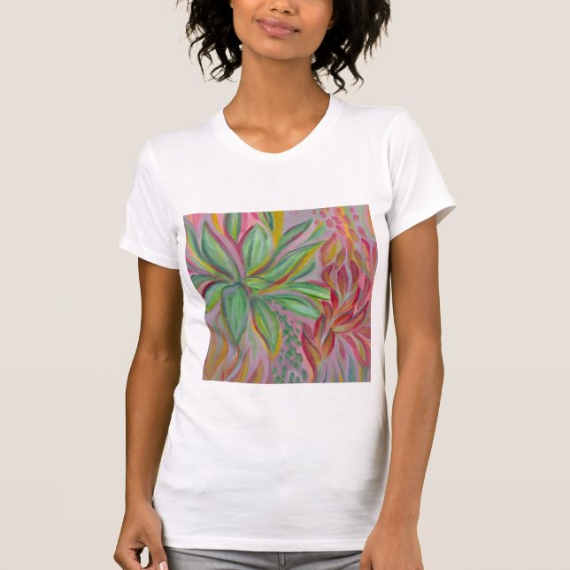 Camiseta Electric Bloom para ela (Frente)