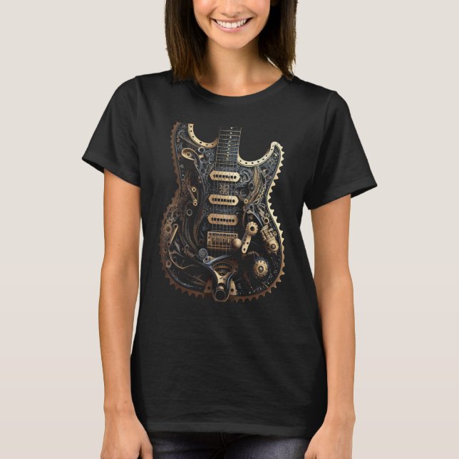 Camiseta Electric guitar music instrument Graphic steampunk (Frente)