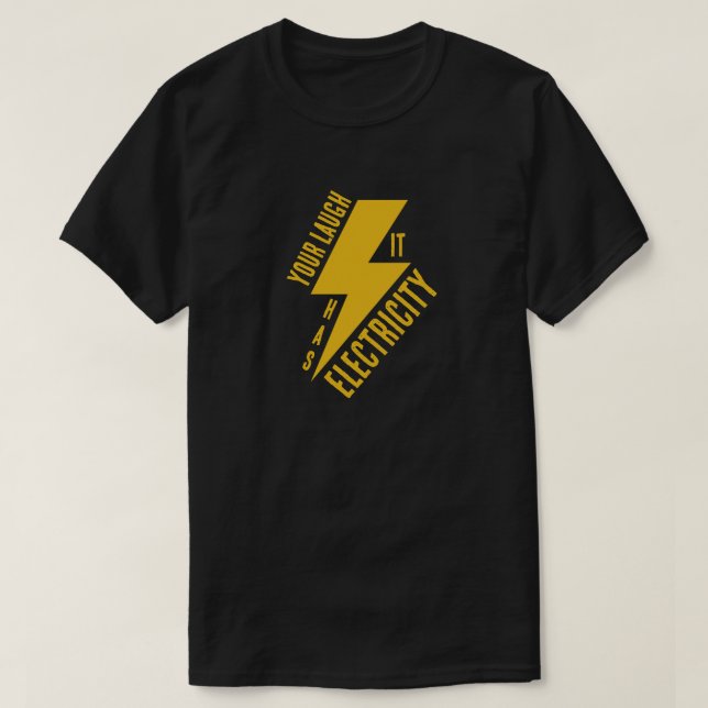 Camiseta Electric Laugh Lightning Bolt Art (Frente do Design)