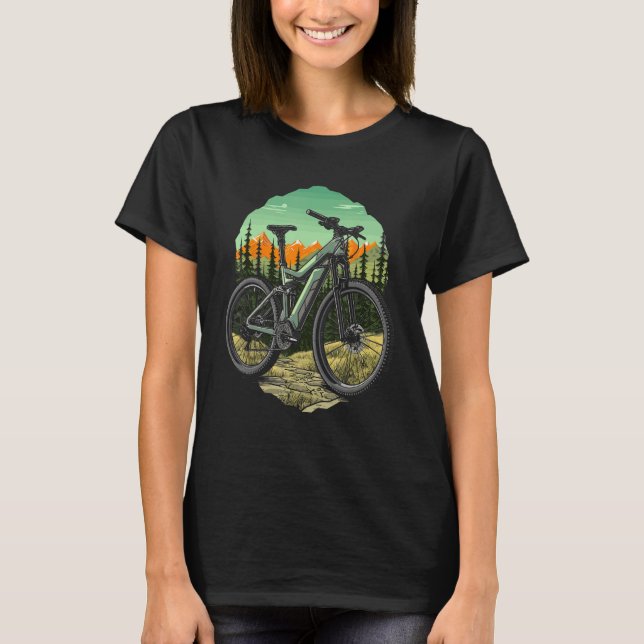 Camiseta Electric MTB Mountain Bike E Biker Cyclist (Frente)