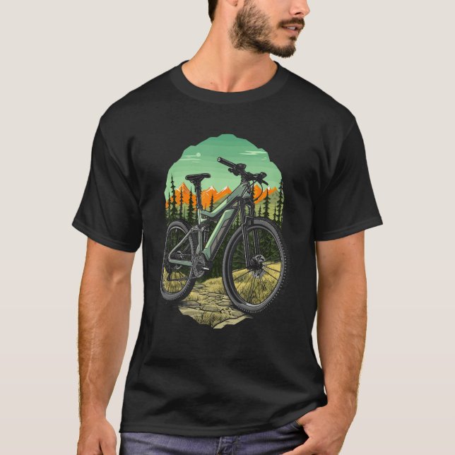 Camiseta Electric MTB Mountain Bike E Biker Cyclist (Frente)