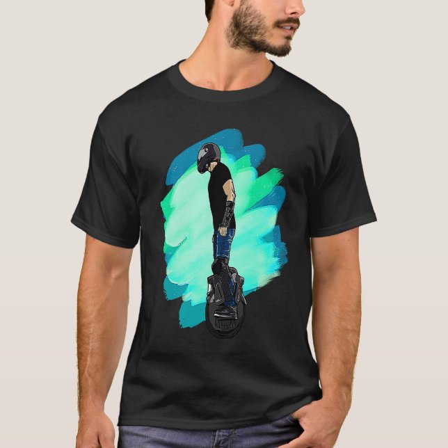 Camiseta Electric Unicycle Stunt Biker (Frente)