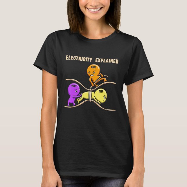 Camiseta Electrical Diagram Electricity Explained Ohms Watt (Frente)