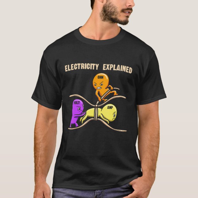 Camiseta Electrical Diagram Electricity Explained Ohms Watt (Frente)