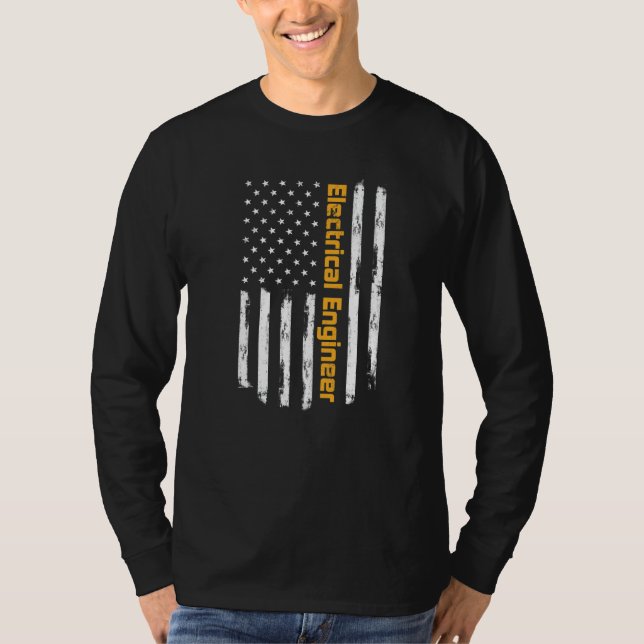Camiseta Electrical Engineer Proud Carrer Vintage American  (Frente)