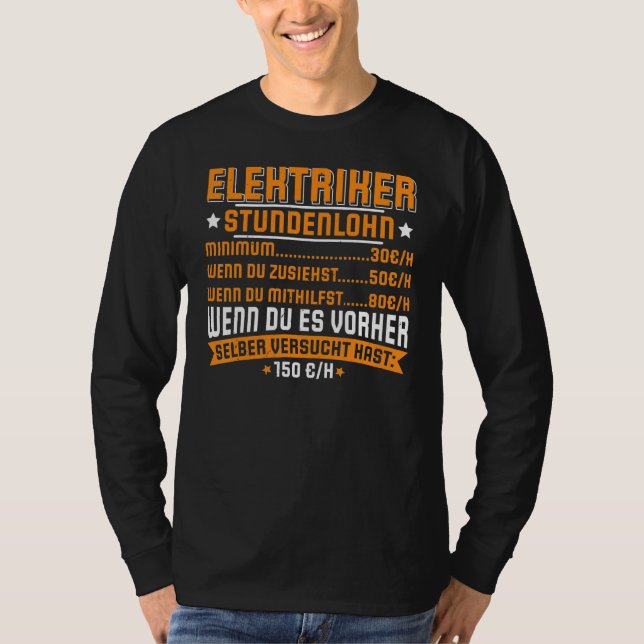 Camiseta Electrician Electricity electrician Lighting techn (Frente)