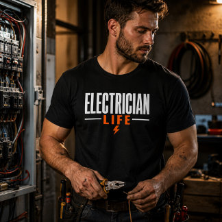 Camiseta Electrician Life Orgulhoso Trabalhador El