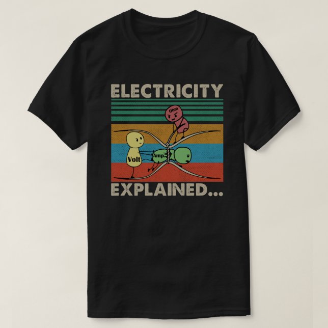 Camiseta Electricity explained.... (Frente do Design)