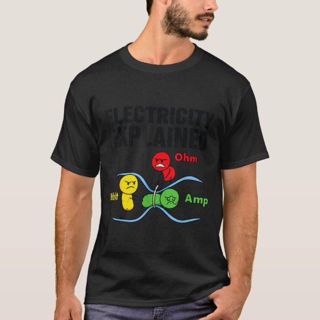 Camiseta Electricity Explained Funny Geeky Physics Humor Sc (Frente)