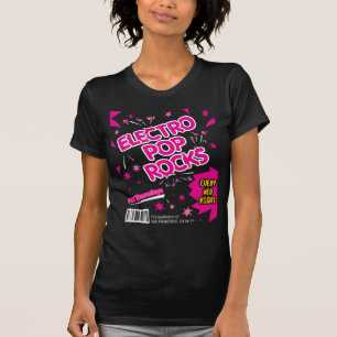Camiseta Electro t-shirt do rosa dos doces de rochas do pop