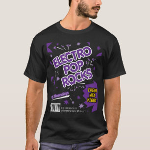 Camiseta Electro t-shirt do roxo dos doces de rochas do pop