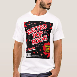 Camiseta Electro t-shirt do vermelho dos doces de rochas do