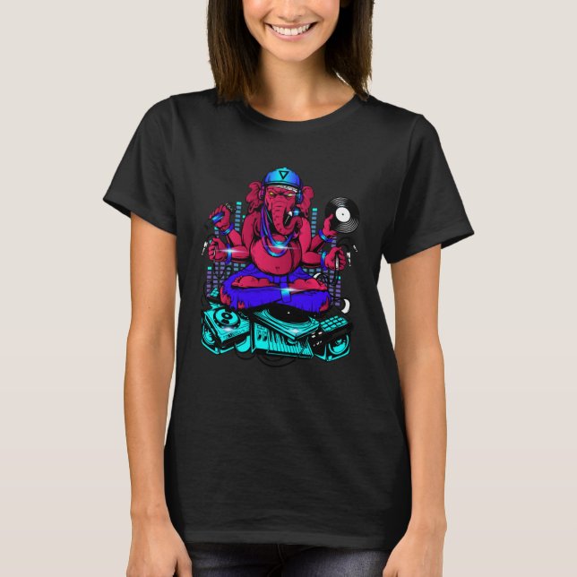 Camiseta Electronic Dance Music or 90s Music or Ganesha EDM (Frente)