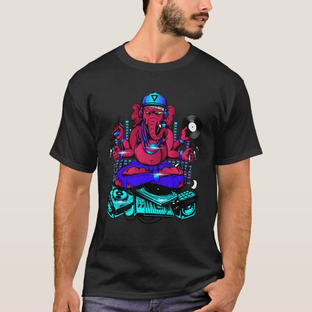 Camiseta Electronic Dance Music or 90s Music or Ganesha EDM (Frente)