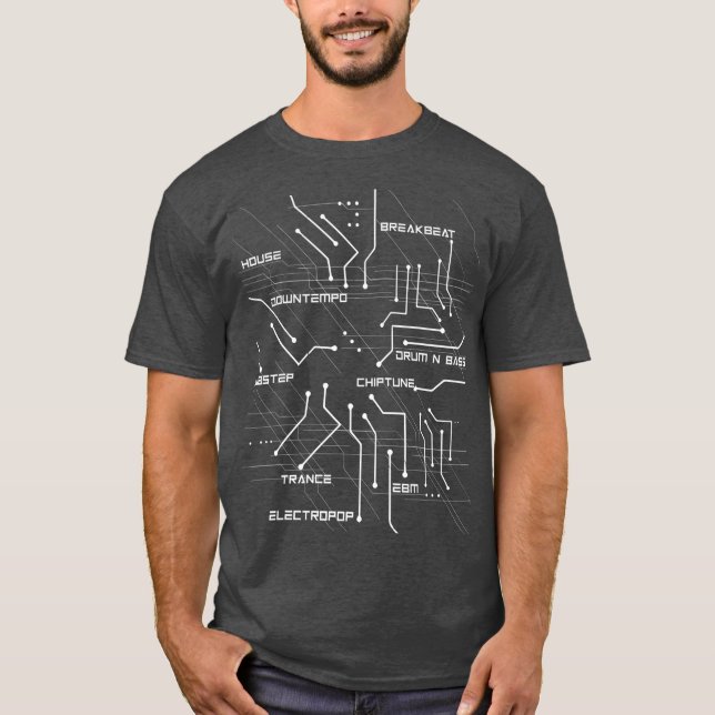 CAMISETA ELECTRONIC MUSIC CIRCUIT HOUSE BREAKBEAT DUBSTEP (Frente)