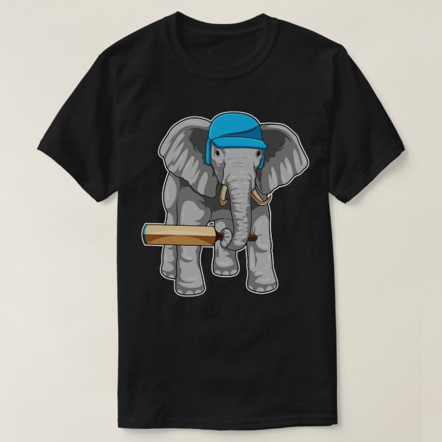 Camiseta Elefant Cricket bat (Frente do Design)