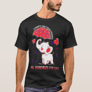 Camiseta Elefante 1 de Conscientização da Doença Cardíaca C