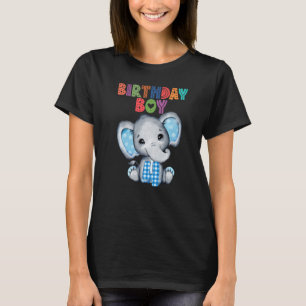 Camiseta Elefante: 4.º Aniversário, Criança de 4 Anos, Them
