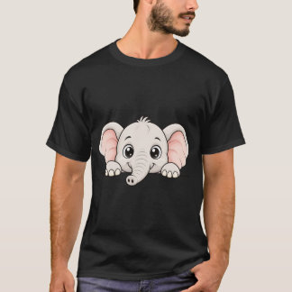 Camiseta Elefante Adorável de Peekaboo