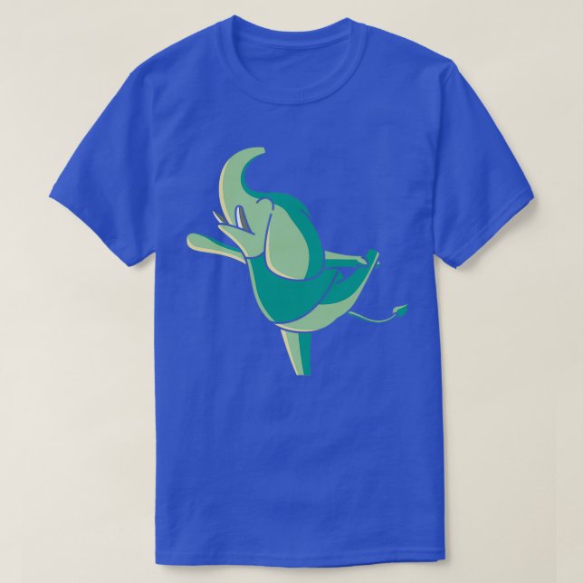 Camiseta Elefante aeróbio (Frente do Design)
