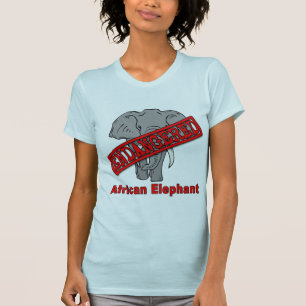 Camiseta Elefante africano animal psto em perigo