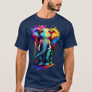 Camiseta Elefante Africano Corante e Corajoso