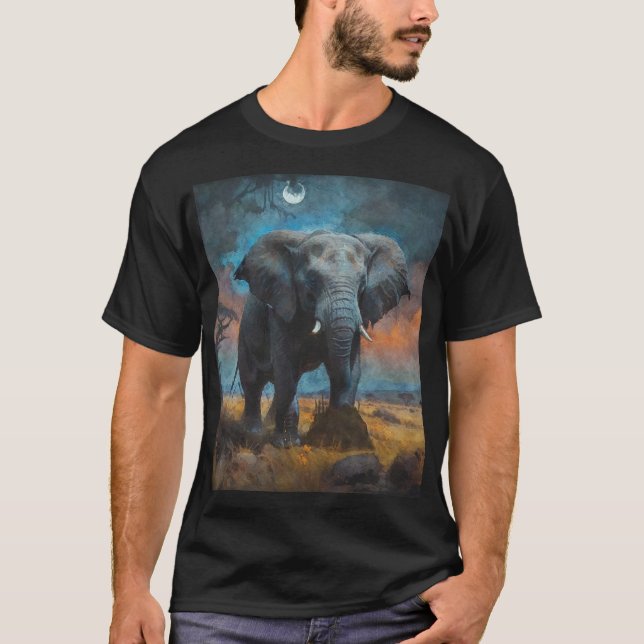 Camiseta Elefante Africano em Dusk (Frente)