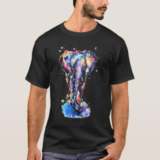 Camiseta Elefante Africano Safari - Elemento De Aquarela De