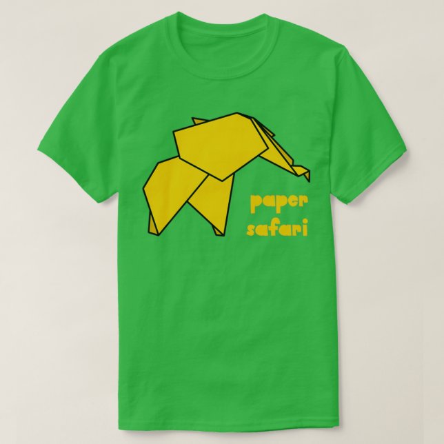 Camiseta Elefante amarelo Safari (Frente do Design)