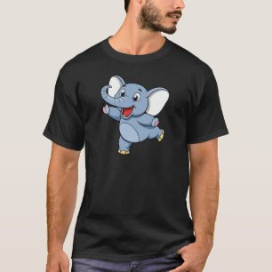 Camiseta Elefante Animado, Elefante De Cartoon Feliz
