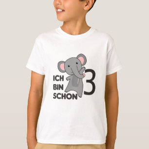 Camiseta Elefante, Aniversário De Três Anos
