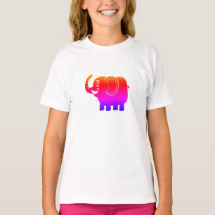 Camiseta Elefante arco-íris