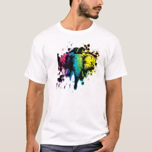Camiseta Elefante arco-íris