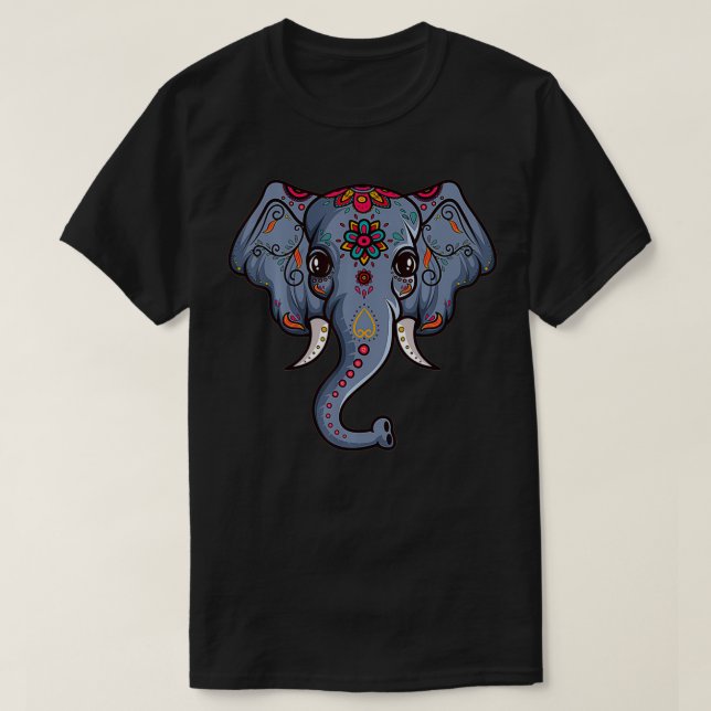 Camiseta Elefante Asiático Indiano (Frente do Design)
