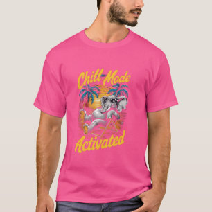 Camiseta elefante ativado em modo frio com óculos em beac