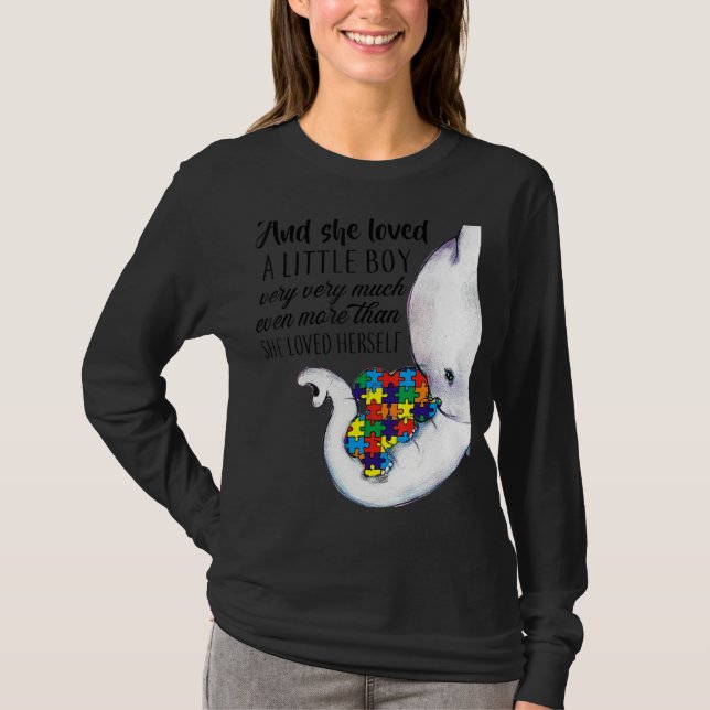 Camiseta Elefante Autismo Mamãe E Ela Se Amavam. (Frente)