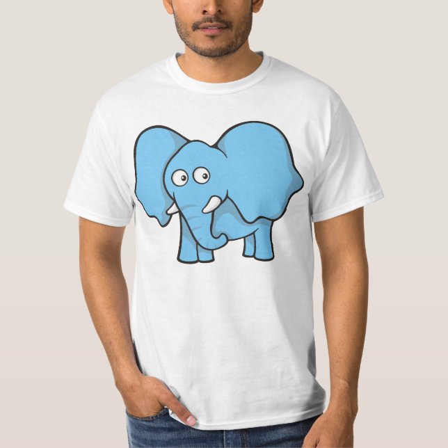 Camiseta Elefante azul-claro (Frente)